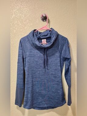 Avalanche Heathered Blue Cowl Neck Pullover S